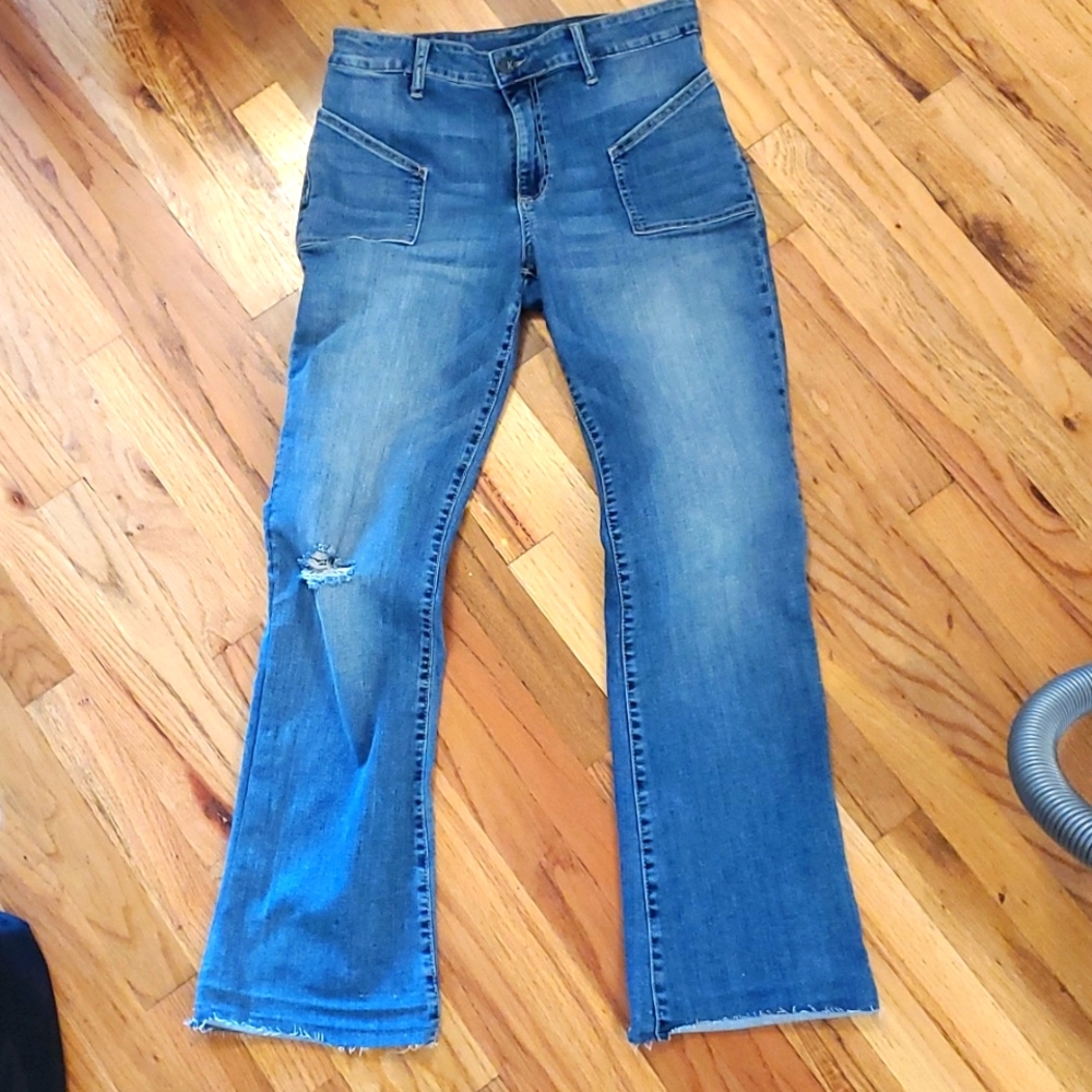 Kut From The Kloth Ana Flare patch pocket jeans, size 10